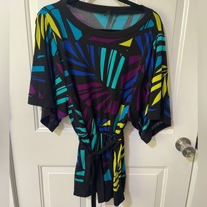 Vibrant Belted Blouse